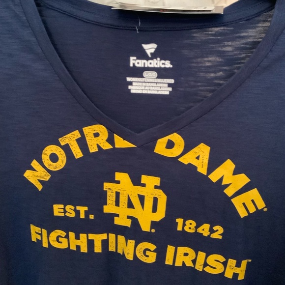 Notre Dame Fighting Irish Navy T shirt NWT - Picture 3 of 5
